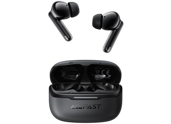 ACEFAST W5 TWS Earphones Hybrid ANC ENC Noise Reduction Bluetooth-Compatible Earbuds, 6-Mic, 30H Battery, Low Latency, IPX4, Fast Charging - Black